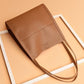 Simple Solid Color PU Leather Shoulder Bag