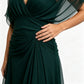 V-neck cold shoulder long dress