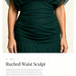 V-neck cold shoulder long dress