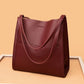 Simple Solid Color PU Leather Shoulder Bag