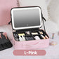 💄Flawless Makeup Anywhere – Portable LED Mirror Makeup Bag!✨