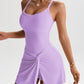 👗🏃 Women's Sport Tank with Built-in Shorts – Sleeveless, Slim-Fit, Knee-Length – Perfect for Golf, Yoga & Active Days. 🔥✨
