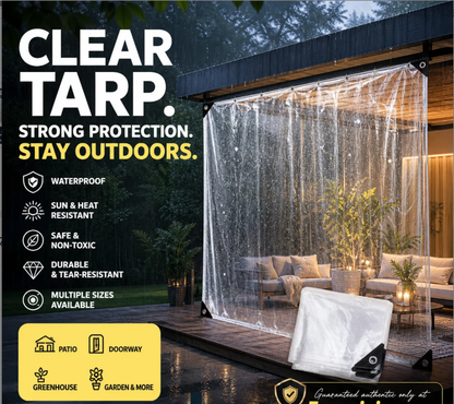 Heavy Duty Weatherproof Clear Tarps 14 Mil