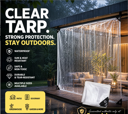 Heavy Duty Weatherproof Clear Tarps 14 Mil