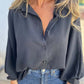 🔥HOT SALE 49% OFF💕Women's Elegant Solid Color Button-Up Shirt