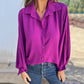 🔥HOT SALE 49% OFF💕Women's Elegant Solid Color Button-Up Shirt