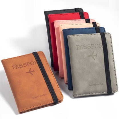 Portable PU Leather Travel Passport Holder