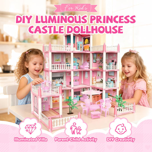 📢📢49% OFF!!⏰DIY Luminous Princess Castle Dollhouse