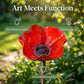 💖🌹Handmade Metal Flower Garden Stake🐦