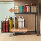 💪🥫 FLASH SALE 49% OFF! Double-Tier Pull-Out Shelf Cabinet Organizer – 5 Height Levels, 2 Tiers, Carbon Steel, Large Capacity, No Assembly Required ✨