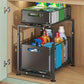💪🥫 FLASH SALE 49% OFF! Double-Tier Pull-Out Shelf Cabinet Organizer – 5 Height Levels, 2 Tiers, Carbon Steel, Large Capacity, No Assembly Required ✨