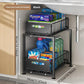 💪🥫 FLASH SALE 49% OFF! Double-Tier Pull-Out Shelf Cabinet Organizer – 5 Height Levels, 2 Tiers, Carbon Steel, Large Capacity, No Assembly Required ✨