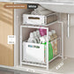 💪🥫 FLASH SALE 49% OFF! Double-Tier Pull-Out Shelf Cabinet Organizer – 5 Height Levels, 2 Tiers, Carbon Steel, Large Capacity, No Assembly Required ✨