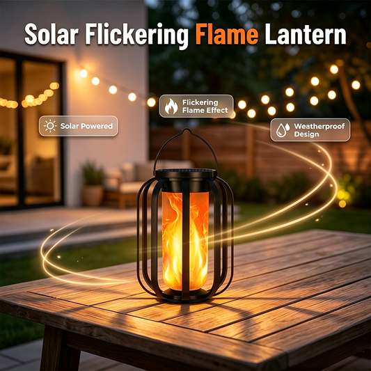 🏮49% OFF NOW! ☀️ Solar Flickering Flame Lantern – Waterproof & auto-on – Realistic warm glow, perfect for patios, gardens or pathways – no wiring needed 🌙