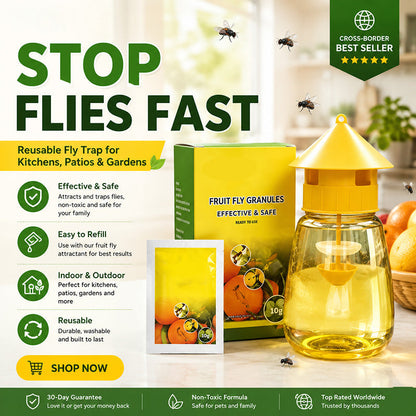⏰🔥LIMITED TIME 50% OFF!🔥50K+ SOLD! Indoor and Outdoor Hanging Fly Trap