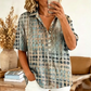 Women’s Casual Loose Fit Collared Blouse for Summer