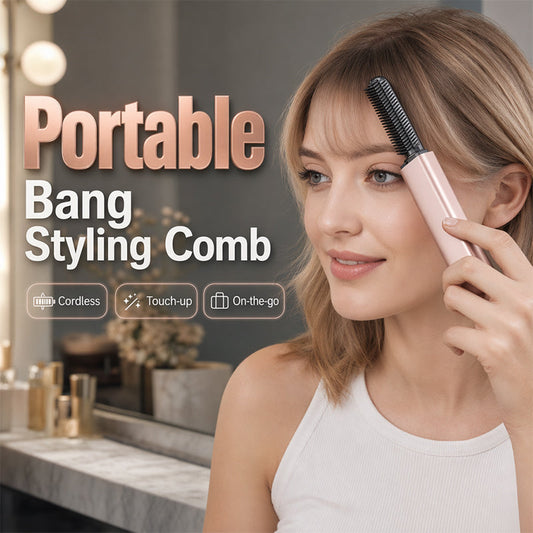 📢Mini Heated Styling Comb – Cordless & Quick Bang Touch-Up Design