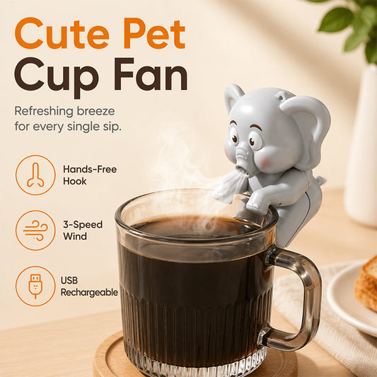 💨Cute Pet Cup Hanging Mini Fan
