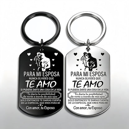 Stainless Steel Couple Keychain