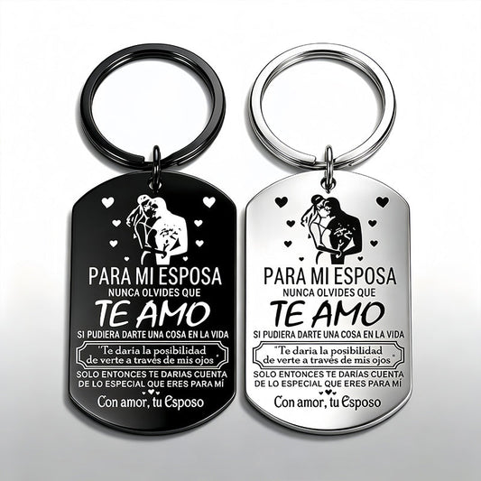 Stainless Steel Couple Keychain