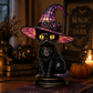 💥 Gothic Halloween Witch and Cat Table Lamp