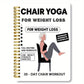 📓At-Home Fitness Journal💞30-Day Chair Yoga Weight Loss Spiral-Bound Notebook & Step-by-Step Exercise Guide